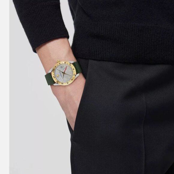 Versace Green Mens Analogue Watch Time Gmt main image 5